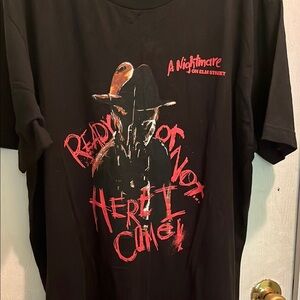 Black and Red Horror Graphic Short Sleeve Tee